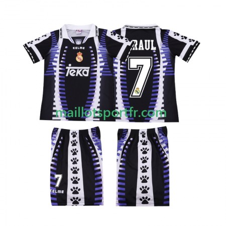 Maillot de Foot Real Madrid RAUL 7 Retro Enfant Troisieme 1997 1998
